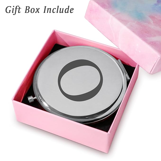 Personalized Gifts for Women Girls, Initial Compact Mirror, Unique Mothers Day Birthday Gifts for Friends Mom Wife Grandma Sister Daughter, 2025 Graduation Gifts for Her College Medical High School