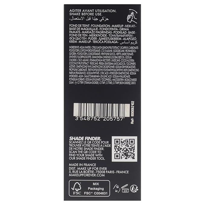 HD Skin Hydra Glow - 1R02 Cool Alabaster by Make Up For Ever for Women - 1 oz Foundation