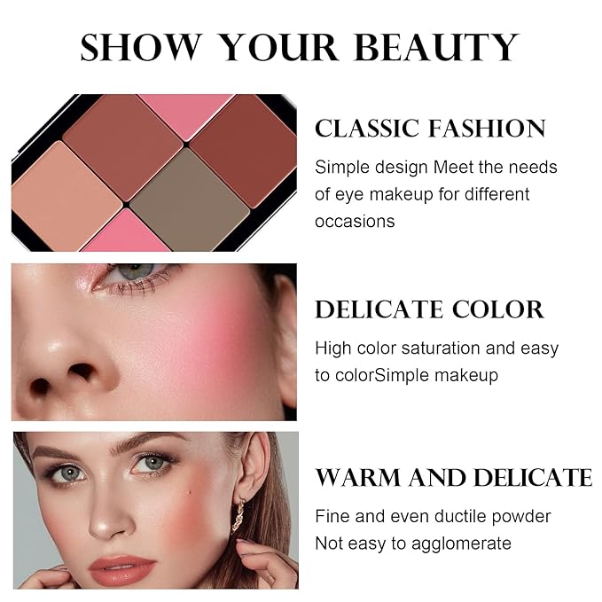 12 Colors Cream Blush Palette Matte Blush Contour and Highlight Blush Palette Waterproof and Long Lasting Blush Cream Makeup Palette