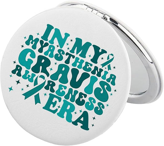 BEKECH Myasthenia Gravis Awareness Gifts in My Myasthenia Gravis Awareness Era Compact Mirror MG Warrior Gifts