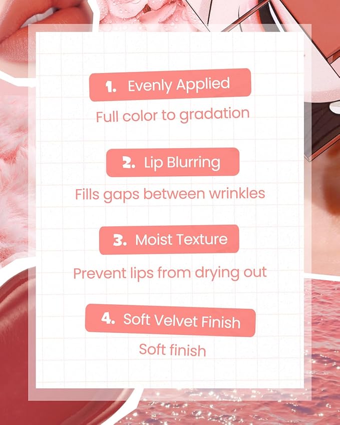 AMTS Webtoon True Beauty - 03 Dear Rose | High Pigment Non-Sticky Long-Wearing Long-Lasting | Korean Webtoon True Beauty