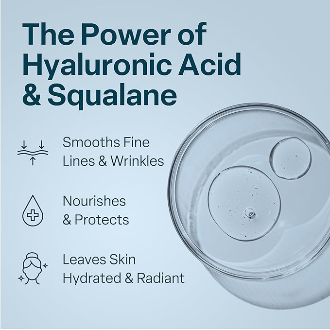 QRxLabs Plant-Based Squalane HA+ Moisturizing Cream with Hyaluronic Acid – Sugarcane-Derived Squalane Face & Body Moisturizer – 2 Fl Oz (60 mL)