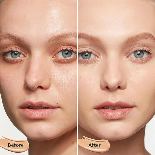 Mushroom Head Air Cushion CC Cream Foundation Moisture Cushion BB Cream for Women & Girls All Skin, Waterproof Full Coverage Self Adjusting Concealer (Nude)