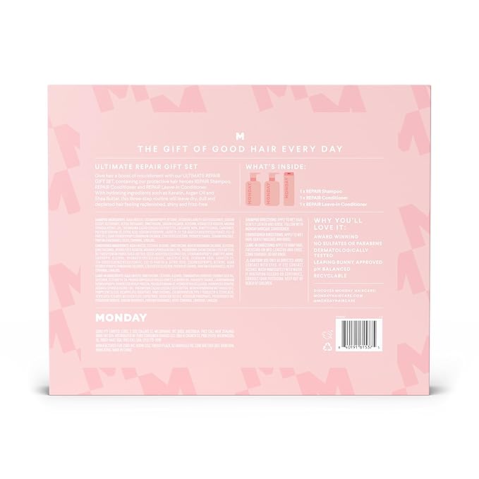 Monday Giftset - Repair 12oz Shampoo & Conditioner Set & Repair 5.1oz Leave-In Conditioner