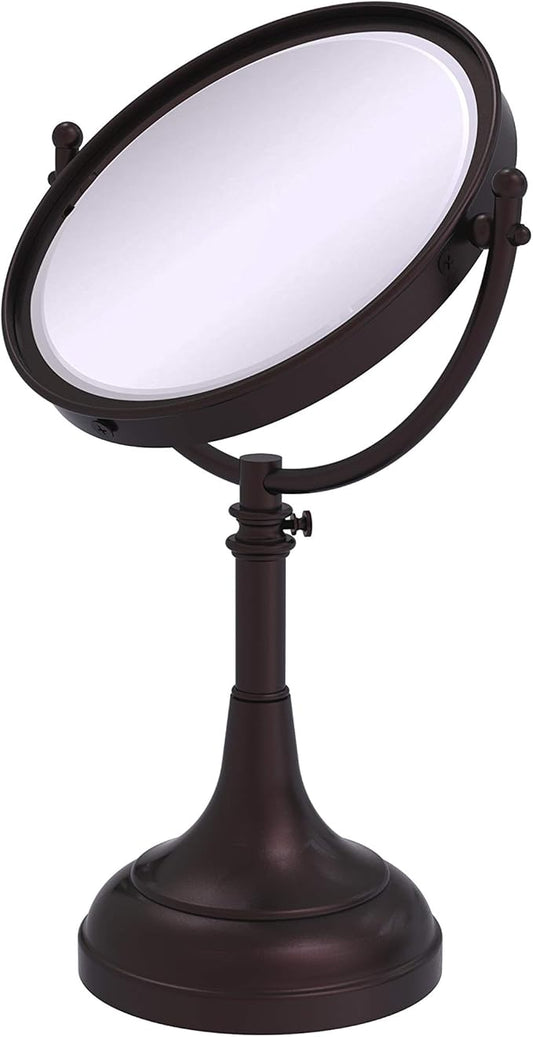 Allied Brass DM-1/4X-ABZ 8-Inch Table Mirror with 4X Magnification, Antique Bronze
