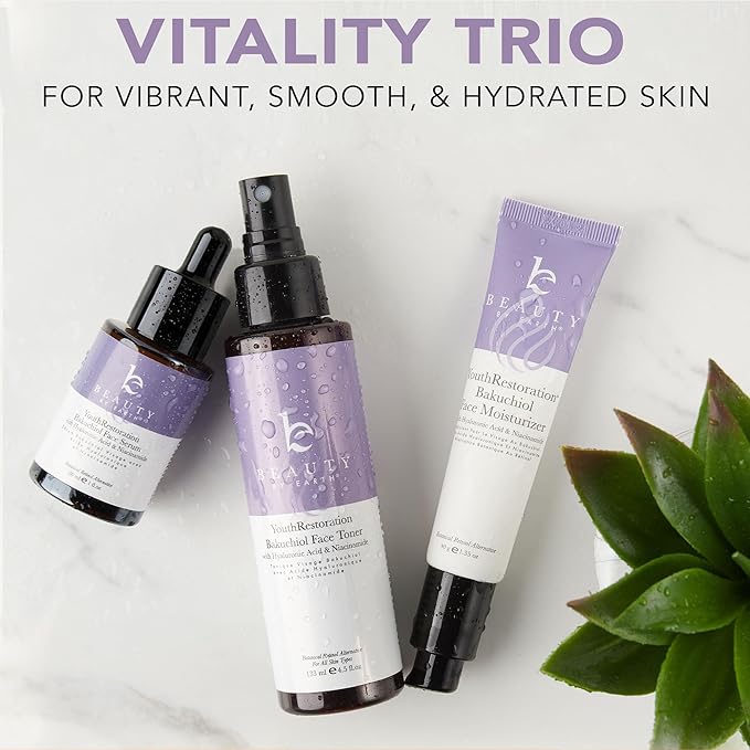 Bakuchiol Face Toner - USA Made with Natural & Organic Ingredients, Skin Toner for Oily and Acne Prone Skin, Spray Toner for Aging Skin, Smoothes Fine Lines & Wrinkles, Face Toner for Women Anti Aging