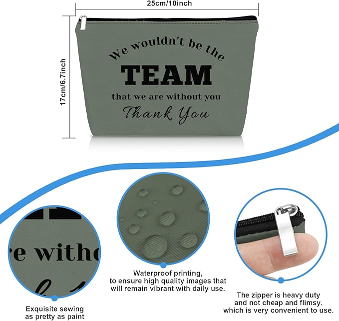 Boss Leader Appreciation Makeup Bag for Women Employee - Oxford Cloth Cosmetic Bag for Colleague Leaving, Boss Day, Birthday, Thanksgiving - Thank You Gift for Coach, Manager, Supervisor