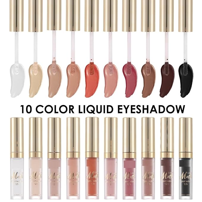 MAEPEOR Matte Liquid Eyeshadow 8 Colors Naked Smooth Creamy Eyeshadow Long Lasting and Waterproof Lightweight Cream Eye Shadow (P09 Oleander)