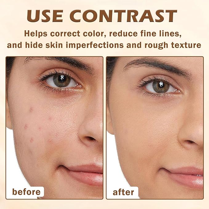 AIUEO Airbrush Foundation Makeup Spray for Mature Skin Lightweight Full Coverage Airbrush Flawless Setting Spray Foundation Makeup-Beige