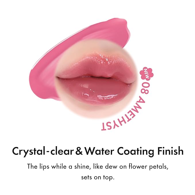 Amuse SEOUL Daisy Flower Dew Tint 07 ROSE WATER | 35% High-moisture Water Tint, Long-lasting, Vitamin E Acetate, Moisturizing, No Peel Off, Lip Treatment, Non Sticky, Korean Lip Tint for Dry Lips