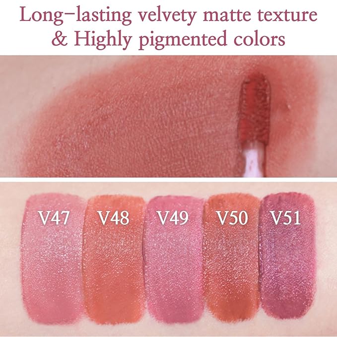 BBIA Last Velvet Tint MLBB Edition - Soft Creamy Matte Finish Lip Stain, Blur Effect & Velvety Texture, Long-Lasting, High Pigment, Non-Drying, Vegan, Korean Lip Makeup (V49 ROSY LIFE, Pack of 1)