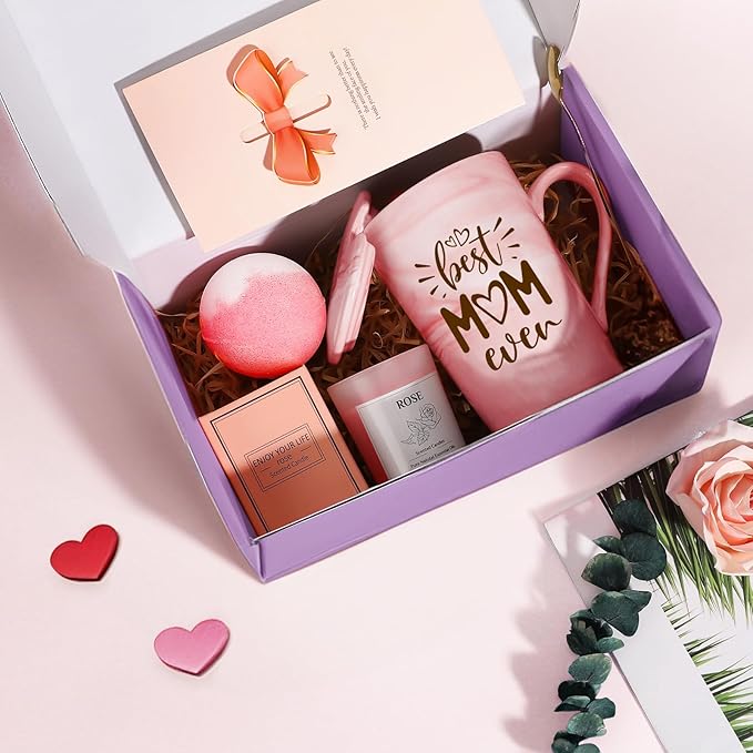 Birthday Gifts for Mom, Wife, Grandma, Sister, Friends: Unique Birthday Gifts Baskets Set for Personalized Best Mom Ever from Daughter Son, Spa Presents for Christmas, Mothers Day