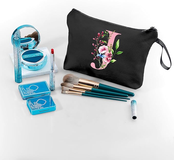 Birthday Friendship Womens Bridesmaid Proposal Coolest Gifts for Sister Teacher Coworkers Bride Personalized Travel Makeup Cosmetic Bag with Mirror Valentines Mothers Day Christmas Graduation J