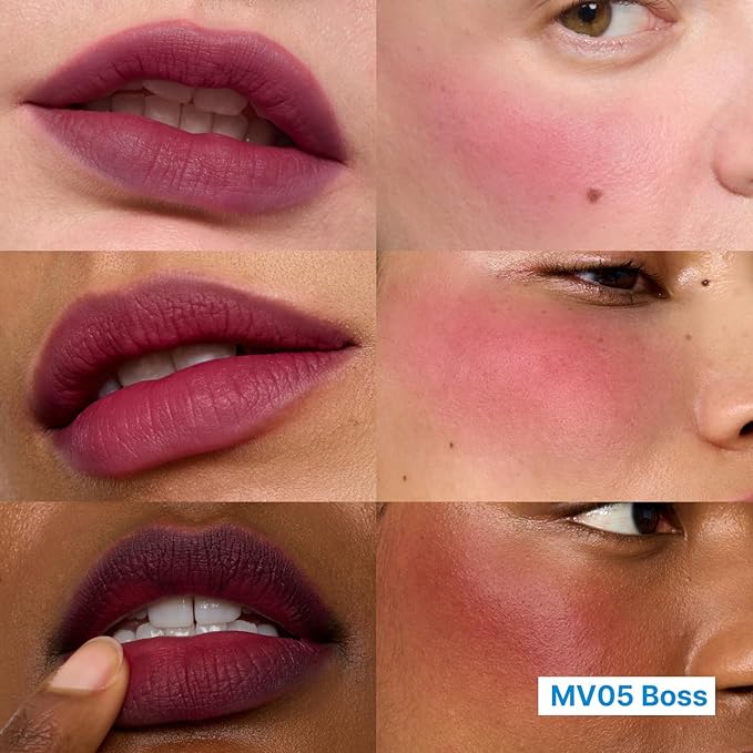 Blurry Pudding Pot + Keychain SET | Airbrushed Blush & Lip, Buildable Pigment, Long-lasting, Lightweight, Easy to Blend, Natural Soft Matte Finish Makeup – Boss (Deep Plum) | 0.17 oz