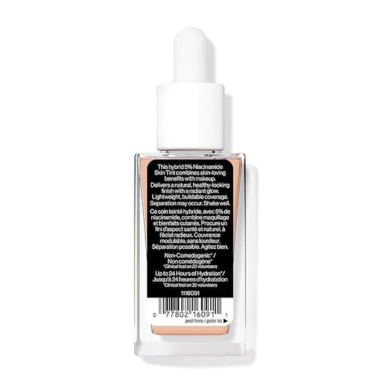 wet n wild Bare Focus Skin Tint, 5% Niacinamide Enriched, Buildable Sheer Lightweight Coverage, Natural Radiant Finish, Hyaluronic & Vitamin Hydration Boost, Cruelty-Free & Vegan - Rosy Light