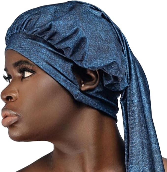 Bonnetail for Women, Long Bonnet for Ponytails, Hair Care, Bonnetail for Sleeping with Ear Slots