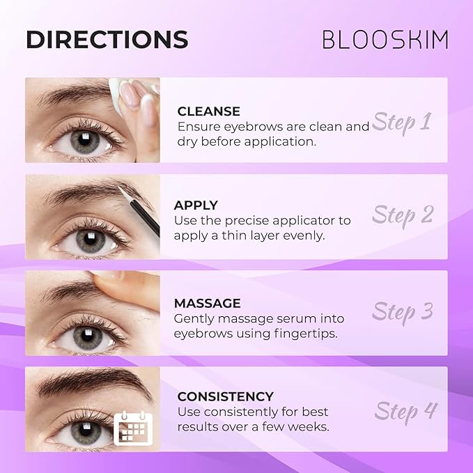 Eyebrow Growth Serum for Women & Men – Natural Brow Enhancing Serum to Grow Thicker, Fuller Brows Fast – Nourishing Eyebrow Hair Growth - 0.17 fl oz