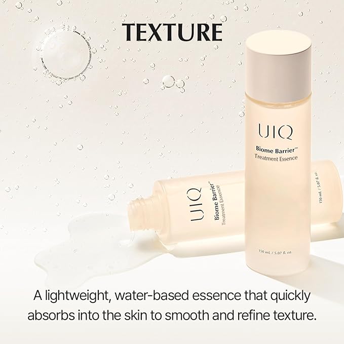 UIQ Biome Barrier Treatment Essence Nourishing, Hydrating, Moisturizing Toner l Korean Skincare for All Skin Types | Daily Gentle Dead Skin Cell Care I Glow Skin Radiance 5.07 fl.oz /150ml