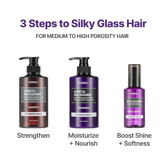 KUNDAL Korean Shampoo and Conditioner Set [Blackberry Bay] Salon-quality, Long Lasting Scent, Moisturizing, Sulfate-Free, Argan & Macadamia Oil, Korean Hair care, 16.9 fl oz each, Stocking Stuffers