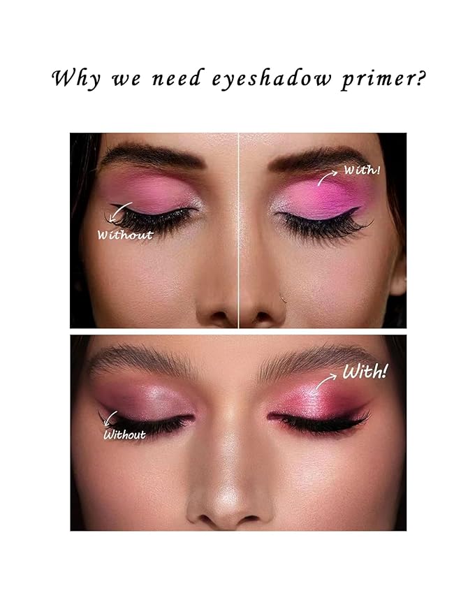 MAEPEOR Matte Eyeshadow Primer 6 Colors Prevent Oily Lids and Creasing Eye Primer Base Long-lasting Waterproof & Smudgeproof Eye Primer Makeup for All Shadows (Dark)