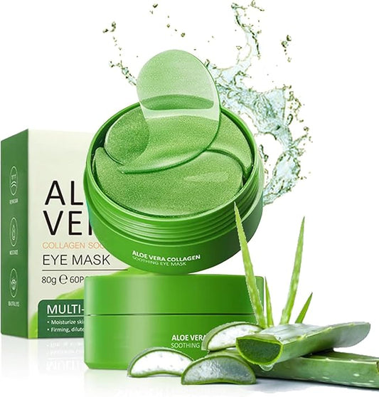 Aloe Vera Eye Mask (120 pcs) - Reduces puffiness and dark circles, firms and improves under-eye skin Under-eye patch for a rejuvenated look and minimises the appearance of fine lines and wrinkles