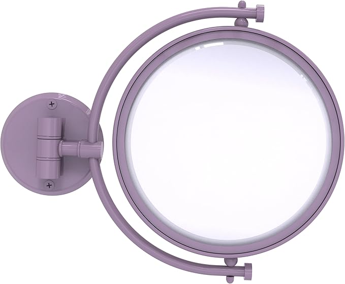Allied Brass WM-4/4X-LVN 8 Inch Wall Mounted Make-Up Mirror 4X Magnification, Lavender
