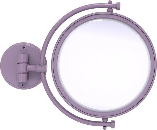 Allied Brass WM-4/4X-LVN 8 Inch Wall Mounted Make-Up Mirror 4X Magnification, Lavender