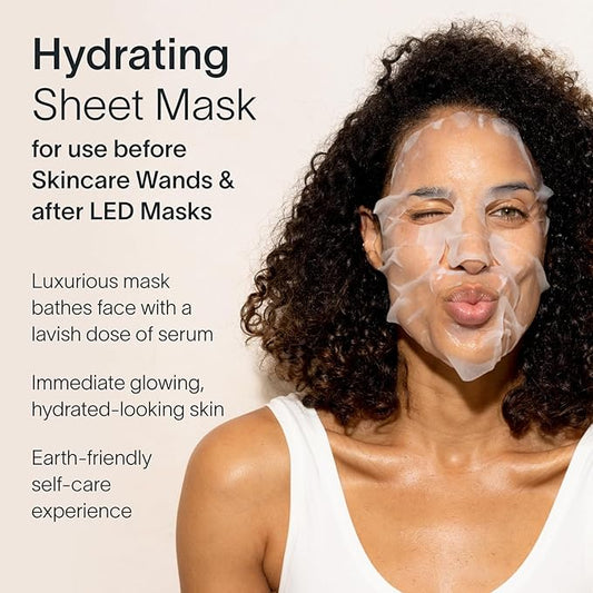 Solawave Hydrating Sheet Mask, Anti Aging Face Mask with Niacinamide, Hydrating Face Mask with Hyaluronic Acid, Moisturizing Face Masks (1 Pack)