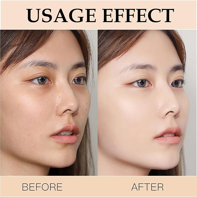 Mushroom Head Air Cushion CC Cream, BB Cream Face Makeup Moisturizing Concealer Long Lasting Full Coverage Waterproof Foundation Makeup Base Primer for All Skin Types (Ivory, 1PCS)