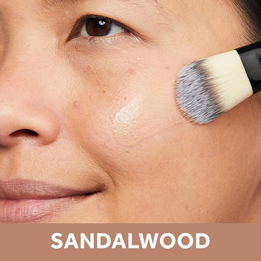 No7 Lift & Luminate Triple Action Serum Foundation - Liquid Makeup with SPF 15 for a Dewy, Glowy Base - Radiant Formula for Mature Skin - Sandalwood (30ml)