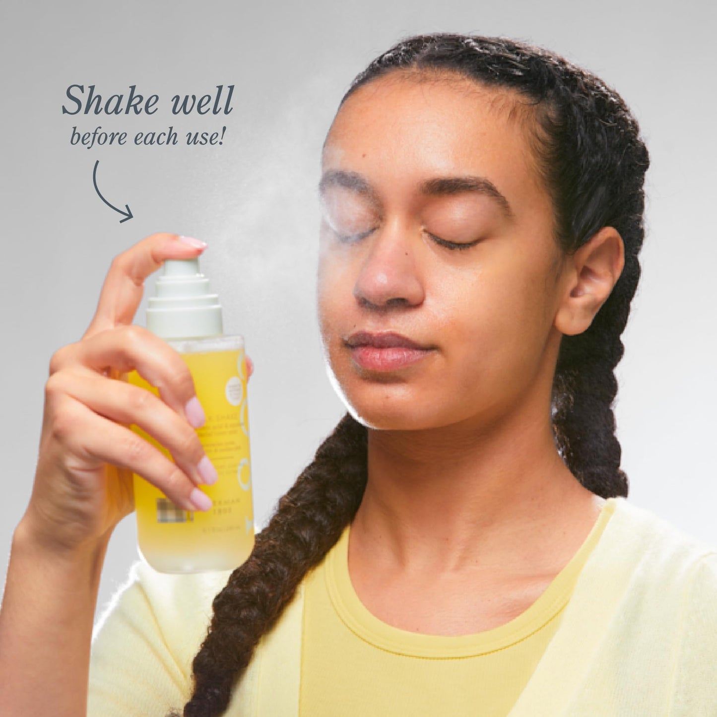 Beekman 1802 Milk Shake Mini Hydrating Face Mist - Hyaluronic Acid & Squalane Facial Mist Minimizes Pores & Gently Moisturizes, Goat Milk Skin Toner Spray, Lightweight, Fragrance Free, Travel Size