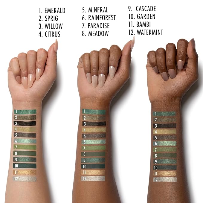 Black Radiance Brilliant Effects Eye Shadow Palette, 12 Intense Ultra Pigmented Powder, Buildable & Blendable Versatile Matte to Shimmer Finishes, Cruelty-Free & Vegan - Paradise