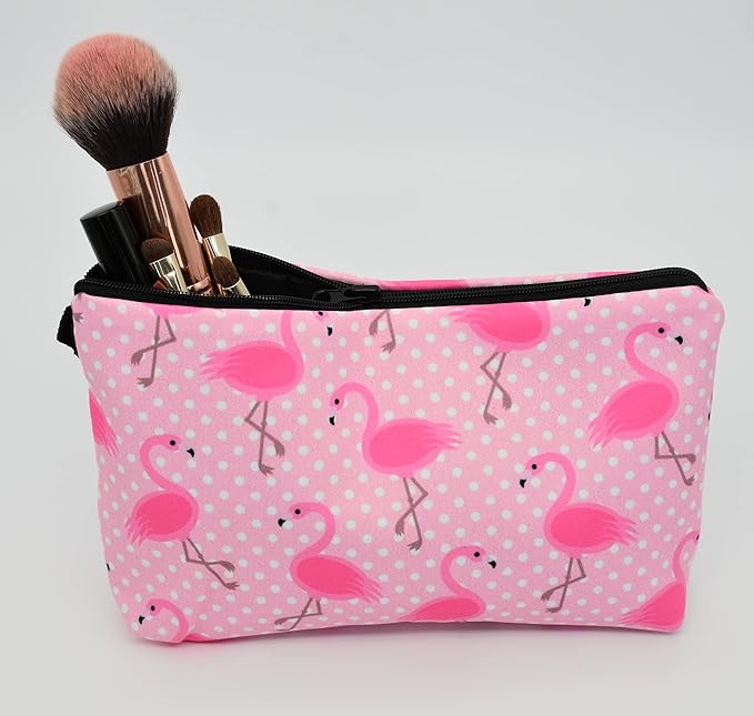 2 Pcs Cosmetic Bag for Women Small Make Up Bag Waterproof Travel Toiletries Pouch with Zipper for Organizing Small Items, Gift Bags for Birthday Christmas(Animal)