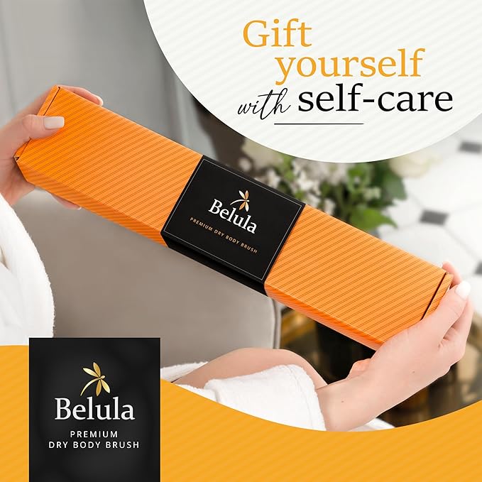 Belula Dry Brushing Body Brush Set - Natural Boar Bristle Body Brush, Exfoliating Face Brush & Bath Gloves - Ideal Dry Skin Brush for Lymphatic Drainage & Healthy Glowing Skin!