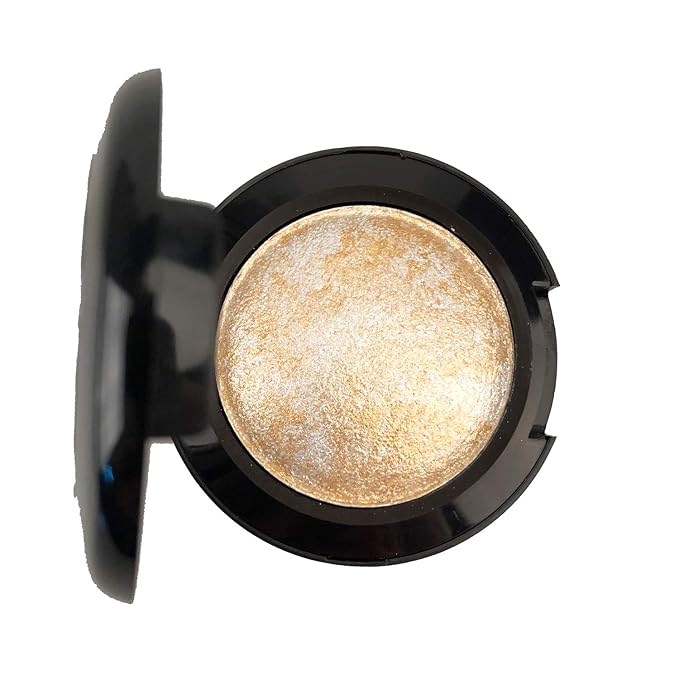 Mallofusa Single Color Baked Eye Shadow Palette Glitter Powder ,Sunshine Golden,CES3809