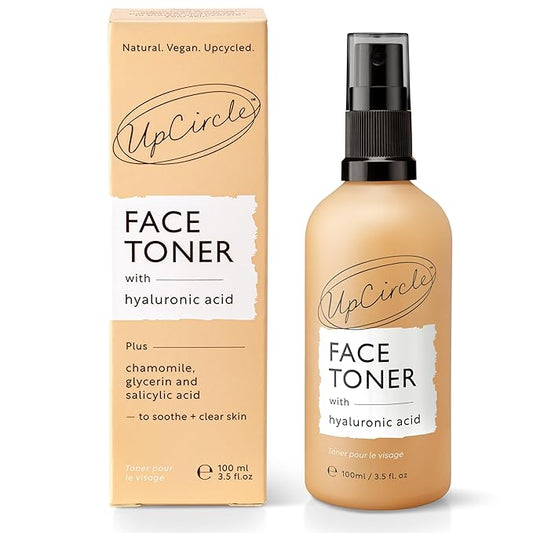 UpCircle Face Toner with Hyaluronic Acid + Salicylic Acid 3.5oz - for Balancing, Plumping + Soothing - Mandarin Fruit Water, Chamomile Extract + Glycerin - Natural, Vegan + Cruelty-Free