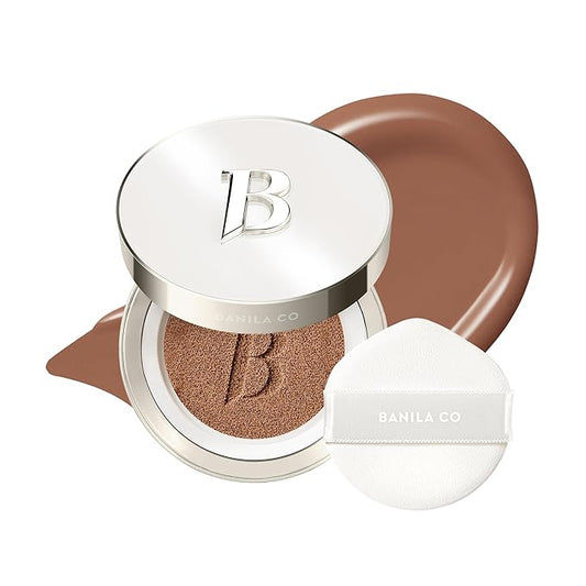 BANILA CO Covericious Ultimate Cover Cushion | Up to 100HR Long-Wear Foundation | 20 Shades for All Skin Tones | Matte & Lightweight Finish | Korean Cushion Foundation (14g / 0.49 oz), 38N CHESTNUT