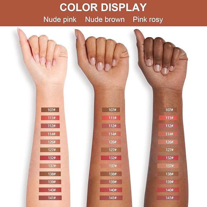 6PCS Nude Pink Lip Liner Set With Sharpener, Waterproof, Long-Lasting & Smudge-Proof Matte Pencil, Smooth and High Pigmented Creamy Lip Liners Makeup Set for Women