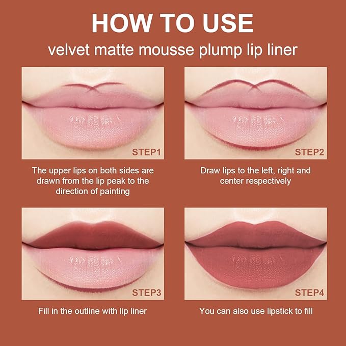 6PCS Lip Liner Set With Sharpener, Pink Rosy, Waterproof, Long-Lasting & Smudge-Proof Matte Pencil, Smooth and High Pigmented Creamy Lip Liners Makeup Set for Women