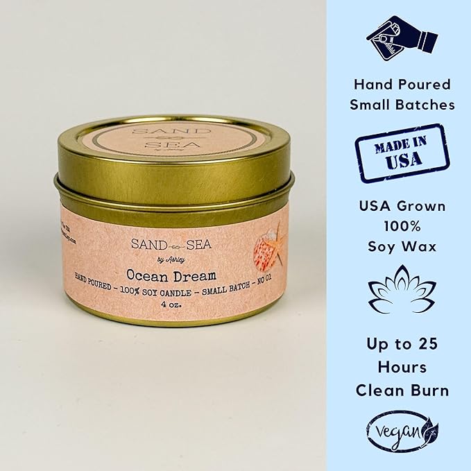 Bath Gift Set for Women, Handmade Gifts For Women, Relaxing, Pampering & Beauty Gift Basket, Unique Spa Kit for Woman, Mom, Best Friend Self Care Gift Box 13 pc (Ocean Dream)