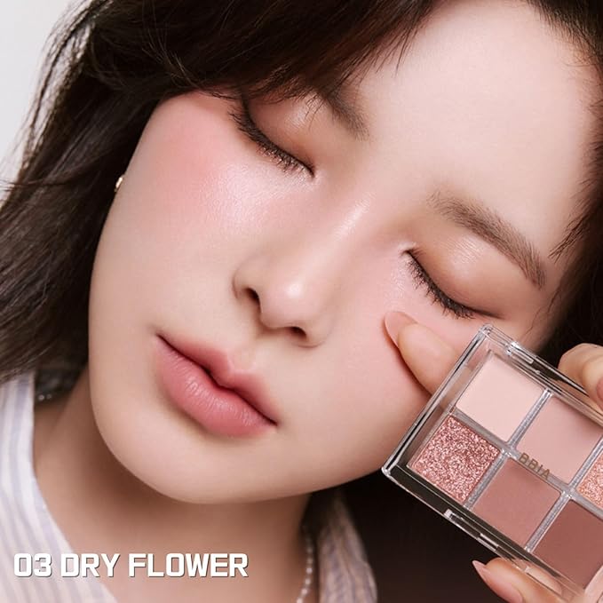 BBIA Ready To Wear Eye Palette - Ultimate Eyeshadow Palette Blendable & Buildable Shade Soft Texture Shimmer Finish Gorgeous Pearls Daily Eye Shadow Colors Vegan Korean Eye Makeup (03 DRY FLOWER)