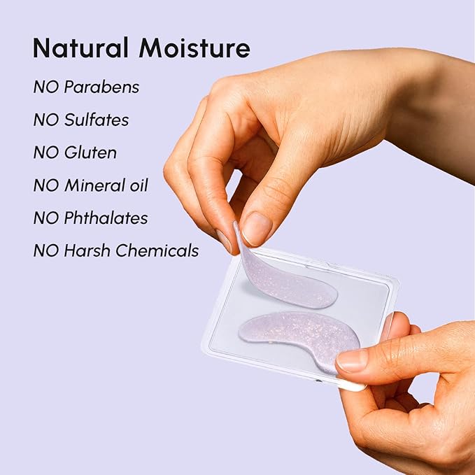 MAREE Violet Eye Gels - Marine Collagen Under Eye Patches for Puffy Eyes - Undereye Mask Patches for Women - Moisturizing Gel Eye Masks with Grape Water - Parches Para Ojeras Gel Pads