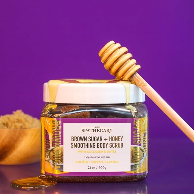 Body Scrub, Exfoliating-Nourishing-Refreshing-Smoothing Body Care 21 oz. (21 oz, Brown Sugar + Honey)