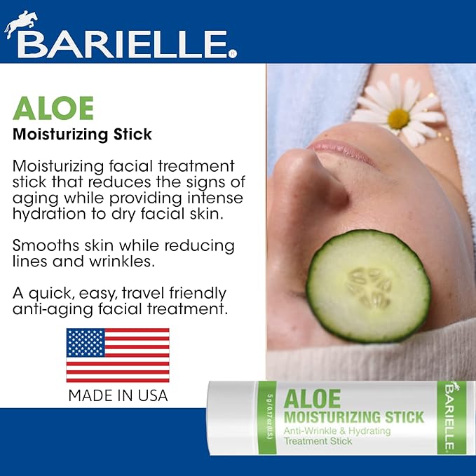 BARIELLE Aloe Moisturizing Stick - Anti-Wrinkle & Hydrating Facial Treatment Stick,Travel Size