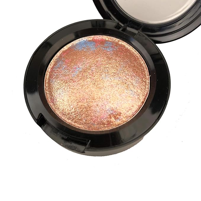 Mallofusa Single Shade Baked Eye Shadow Powder Palette Eye Makeup Kit in Shimmer 15 Metallic Colors Optional (Copper)