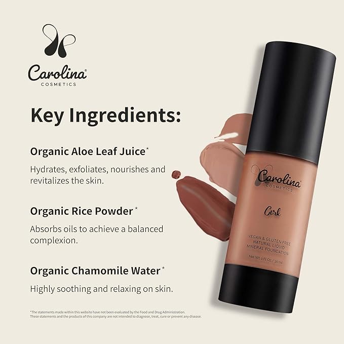 Foundation in Cork Shade Plant-Based - Hydrating, Pore-Minimizing & Buildable Coverage - Vegan, Non-GMO, Paraben-Free - 1oz