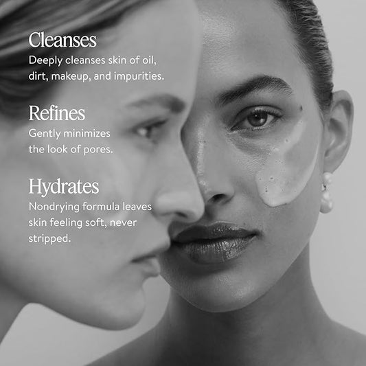 goop Beauty Daily Detox Foaming Cleanser | Hydrating Face Wash to Remove Makeup, Oil, & Dirt | Malachite, AHAs, & Glycerin | 5.2 fl oz