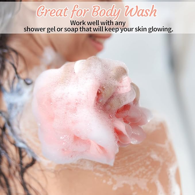 100 Pieces Bath Sponge Shower Loofahs Bulk 30g Soft Net Body Scrubber Sponge Ball Exfoliating Body Shower Pouf Bath Scrunchies for Men and Women (Regular Color)