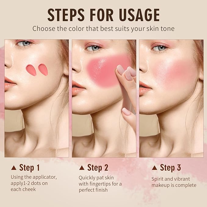 LaMu'S COSMETICS Soft Pinch Weightless Liquid Blush, Long-Lasting Beauty Natural Waterproof Face Liquid Blush For All-Day Wear (Happy-Cool Pink, 0.25fl.oz/7.5ml)