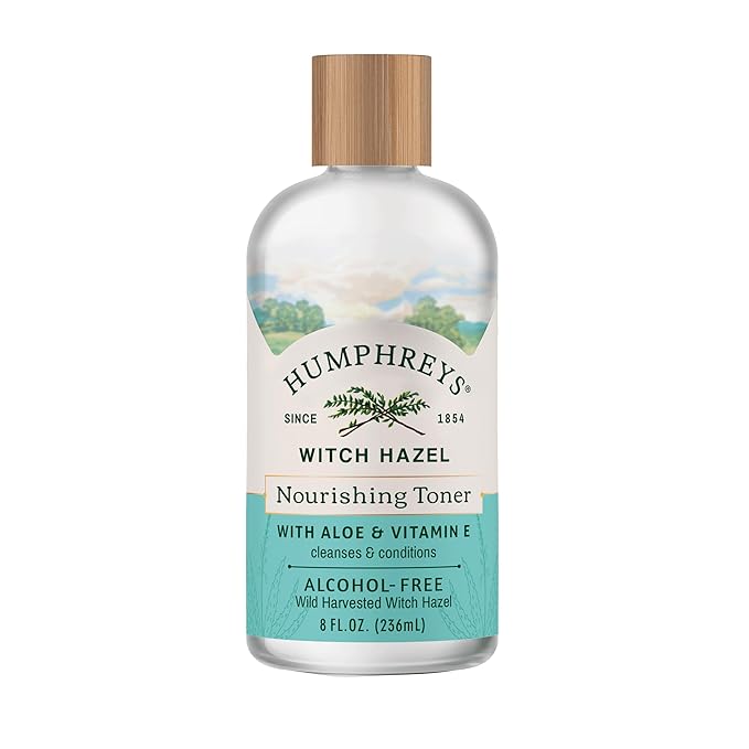 Humphreys Witch Hazel Nourishing Toner | Wild Harvested Witch Hazel & Aloe | Alcohol-Free | Natural | Hydrating | Soothing | 8 fl oz